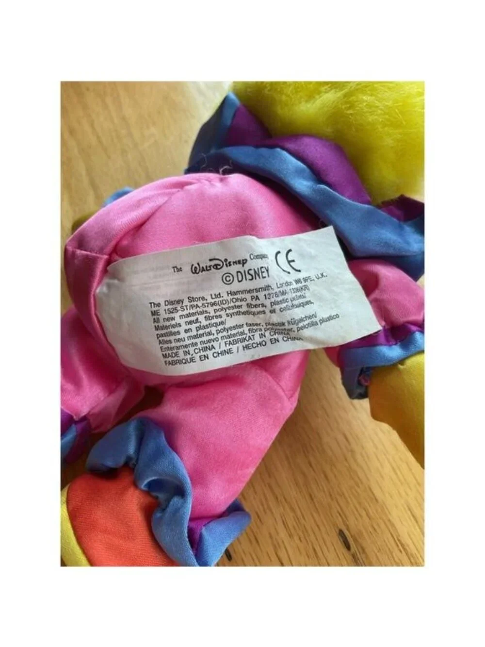 Vintage Disney Dumbo Circus Clown Bean Bag Plush 90s Y2K Kidcore Coquette 8